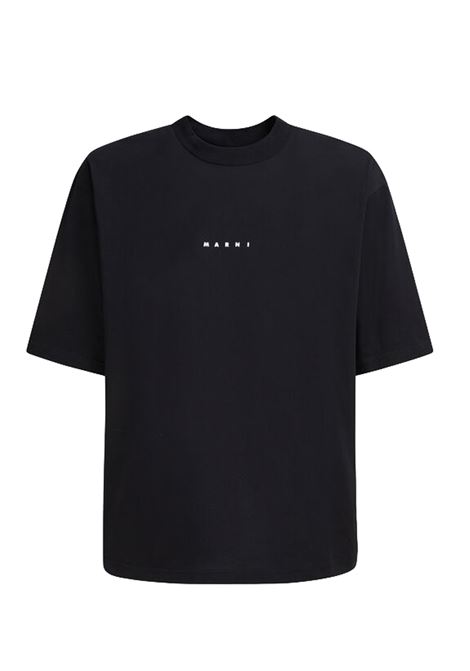 logo t-shirt man black MARNI | HUMU0223P1 USCS87LON99